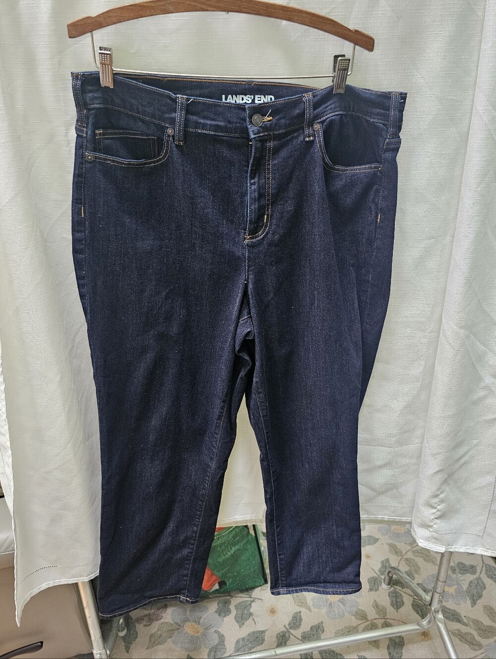 Lands' End Women's High Rise Straight Leg Jeans - Size 18W